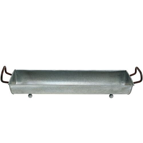 Floristik24 Gootplanter zink 70cm, 59cm 2st