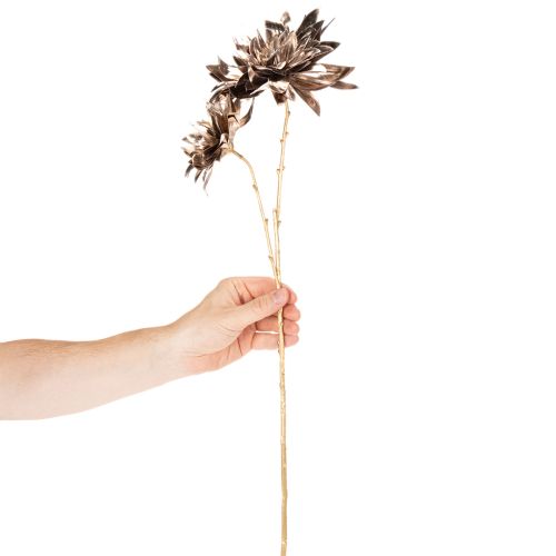 Kunstmatige dahlia, met lange steel en twee bloemen, 75 cm | Floristik24.nl