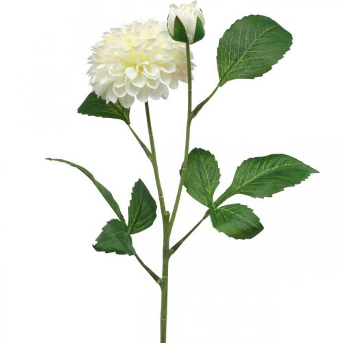 Artikel Dahlia kunstbloemen crème groen 2 bloemen 60cm