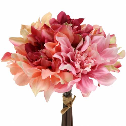 Floristik24 Dahlia bosboeket 28cm roze, creme 6st