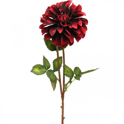 Kunstbloem dahlia rode zijden bloem herfst 78cm Ø3 / 15cm
