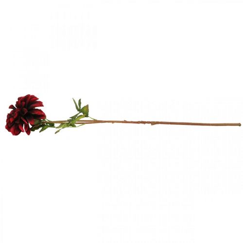 Artikel Kunstbloem dahlia rode zijden bloem herfst 78cm Ø3 / 15cm
