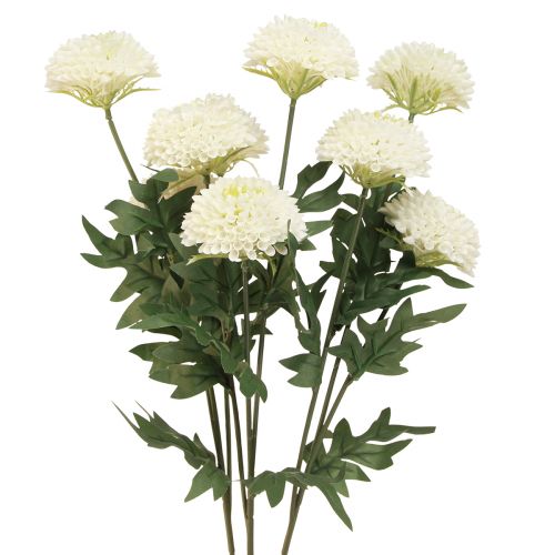 Artikel Dahlia sierbloemen kunstbloemen witte bloesem L64cm 3 st