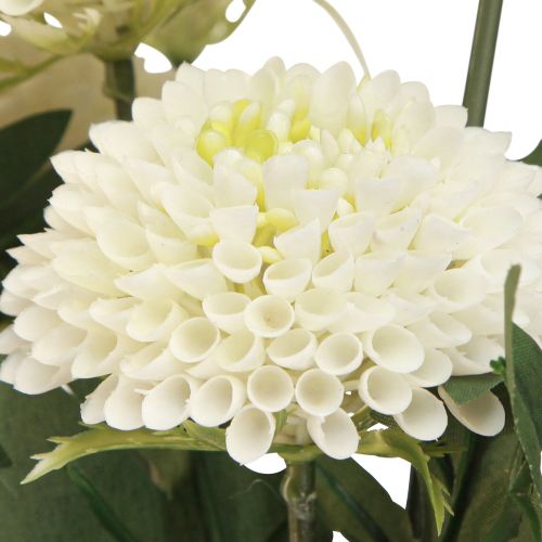 Artikel Dahlia sierbloemen kunstbloemen witte bloesem L64cm 3 st