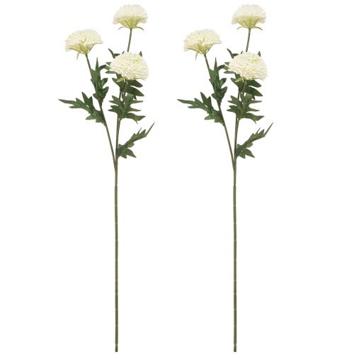 Artikel Dahlia sierbloemen kunstbloemen witte bloesem L64cm 3 st