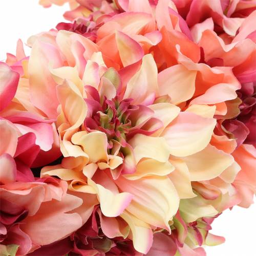 Artikel Dahlia bloesemkrans roze, crème Ø42cm