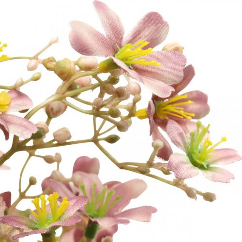 Artikel Siertak met bloemen kunstroze Daphne tak 110cm 3st