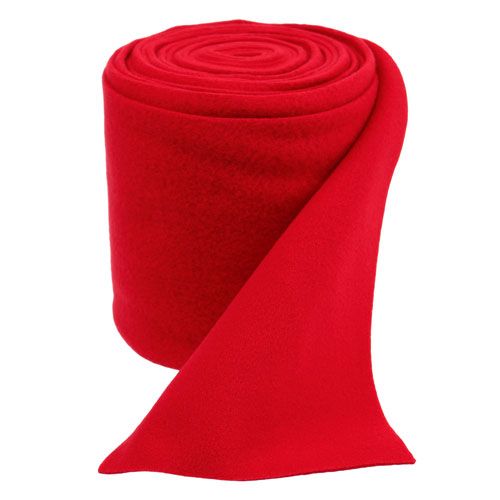 Floristik24 Decoratief fleece rood 15cm 5m