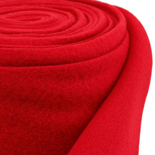 Floristik24 Decoratief fleece rood 15cm 5m