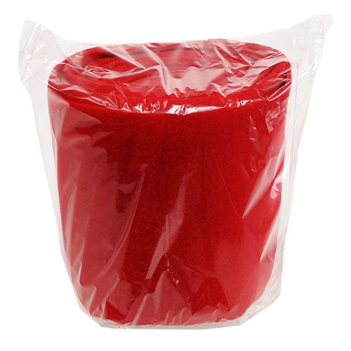 Floristik24 Decoratief fleece rood 15cm 5m