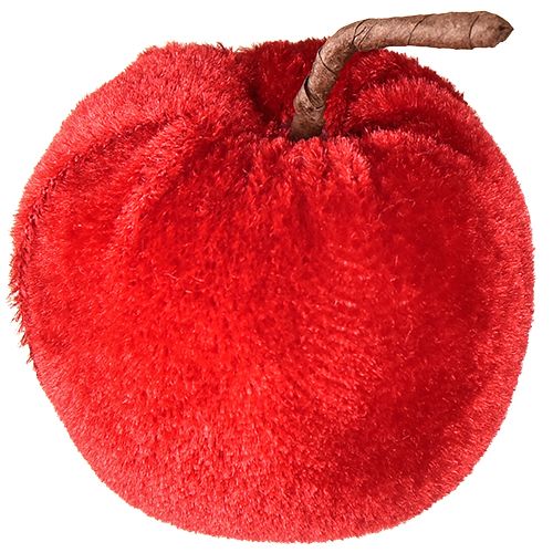Decoratieve appels stof herfstdecoratie fluweel rood Ø5cm H6cm 12 stuks