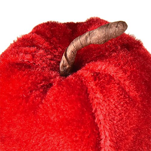 Artikel Decoratieve appels stof herfstdecoratie fluweel rood Ø5cm H6cm 12 stuks