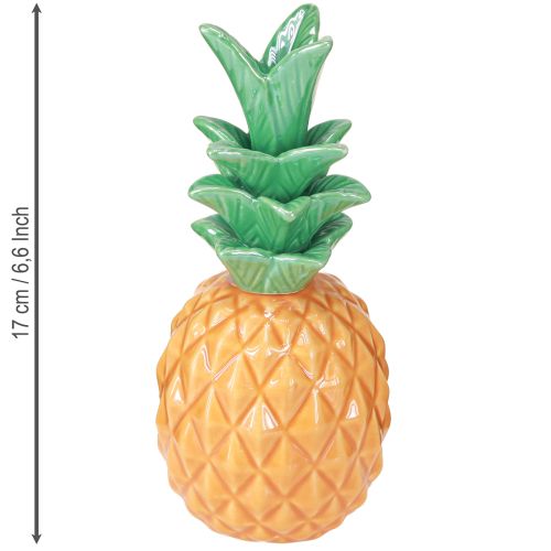 Artikel Decoratieve ananas Keramiek Kleurrijke keramische decoratie Assorti 17cm 3st