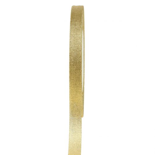 Floristik24 Decoratief lint goud 6mm 22,5m