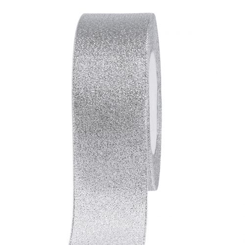 Decoratief lint zilver 40mm 22,5m