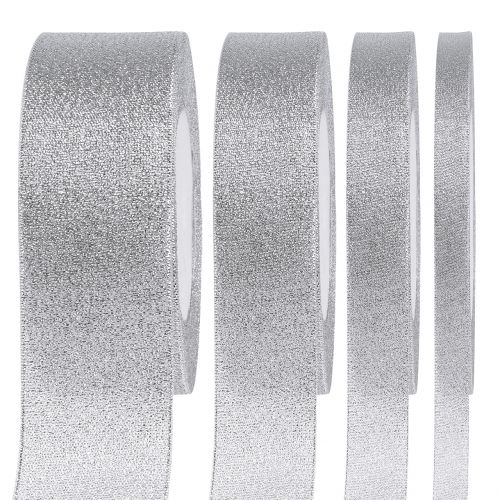 Artikel Decoratief lint zilver diverse breedtes 22,5m