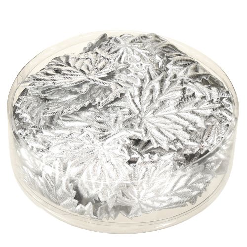 Artikel Decoratieve zijden bladeren 5cm zilver 60 st