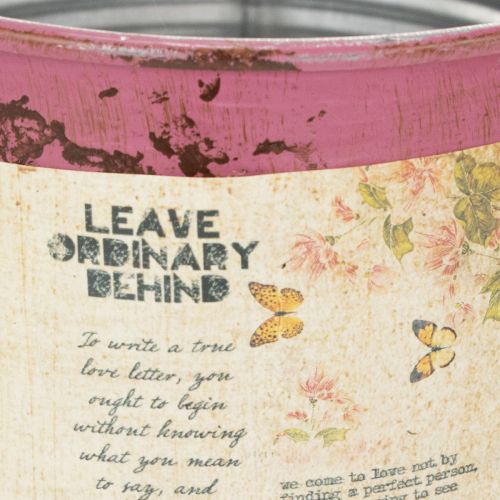 Artikel Decoratieve paarse metalen plantenbak, Ø15,5 cm H15 cm