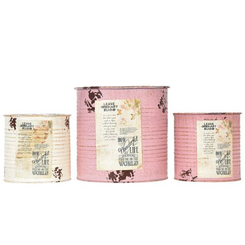 Artikel Bloempottenset voor balkon en tuin, decoratieve plantenbakken, vintage stijl, 15 cm, 3 stuks