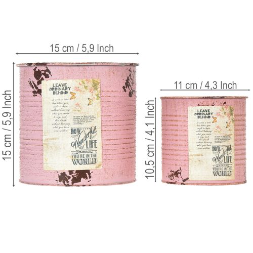 Artikel Bloempottenset voor balkon en tuin, decoratieve plantenbakken, vintage stijl, 15 cm, 3 stuks