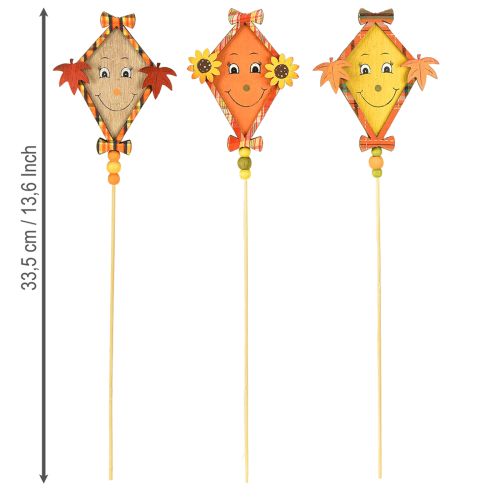 Artikel Decoratieve draak herfst houten plug herfstdecoratie hout 33,5cm 6 st