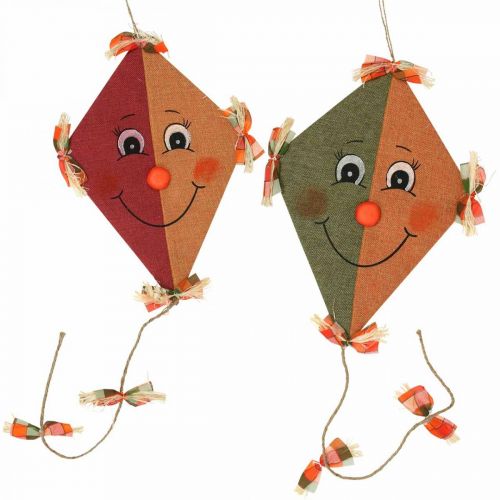 Floristik24 Decoratie vlieger om op te hangen diverse kleuren 40cm 2st