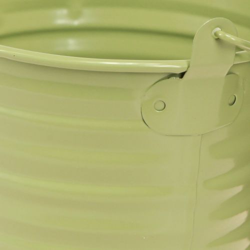 Floristik24 Decoratieve emmer metalen plantenpot handvat 4 kleuren Ø11cm 8 stuks