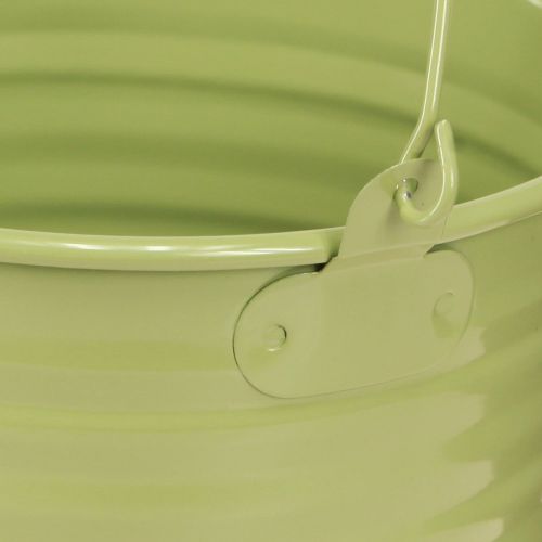 Floristik24 Decoratieve emmer metalen plantenbak met handvat 4 kleuren Ø14cm 8 stuks