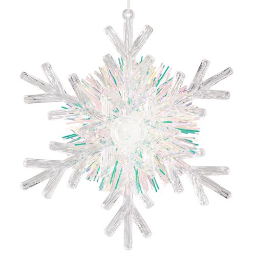 Artikel Decoratieve ijskristallen sneeuwvlok om op te hangen Ø15cm 3st