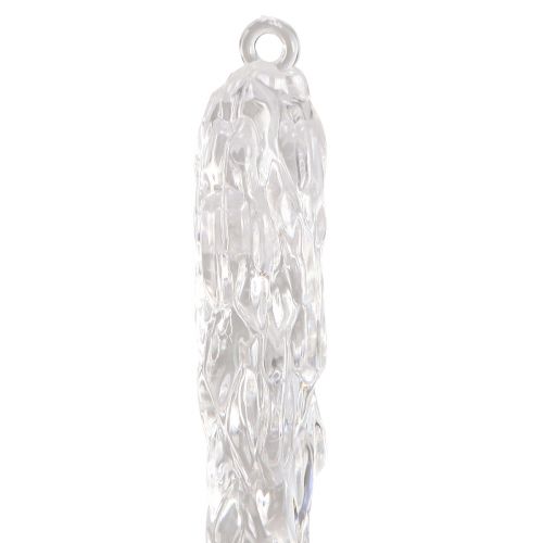 Floristik24 Decoratieve ijspegels voor het ophangen van winterdecoratie helder 28,5cm 3 stuks