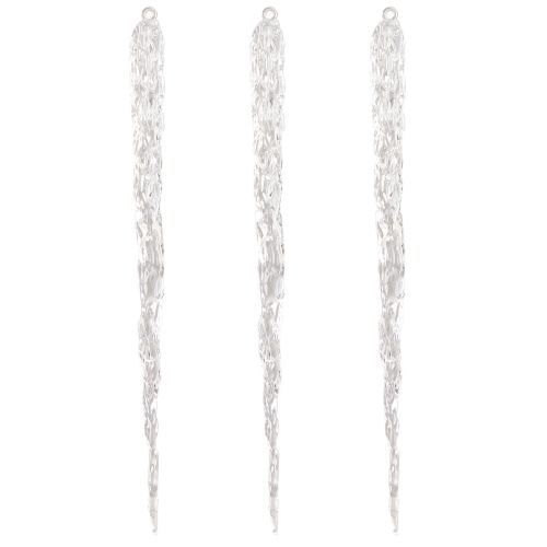 Floristik24 Decoratieve ijspegels voor het ophangen van winterdecoratie helder 28,5cm 3 stuks
