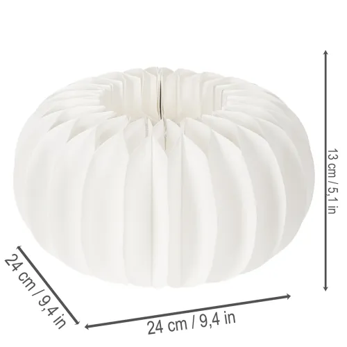 Honingraat papieren ring in de vorm van een pompoen, groot formaat, voor gedroogde bloemen en herfstdecoratie, 24 cm, 4 stuks | Floristik24.nl