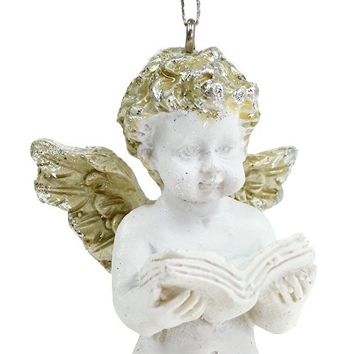 Artikel Decoratieve engel om 6.5cm wit op te hangen