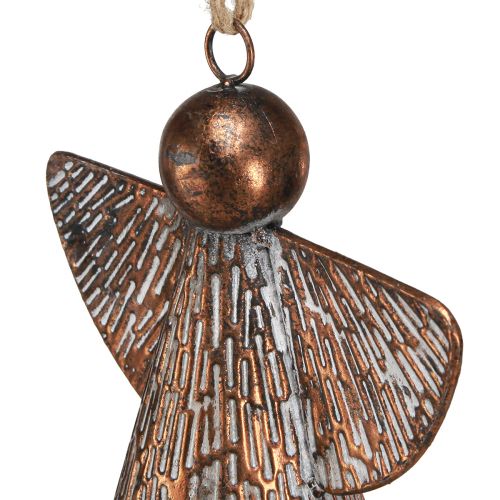 Artikel Decoratieve engel metalen bel brons wit naturel 21x13,5x24cm