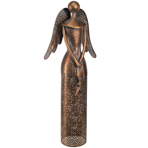 Floristik24 Decoratieve engel met ster metaal kerst brons H52cm