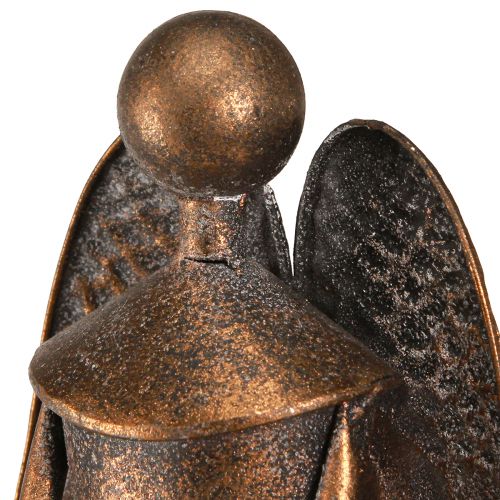 Floristik24 Decoratieve engel met ster metaal kerst brons H52cm