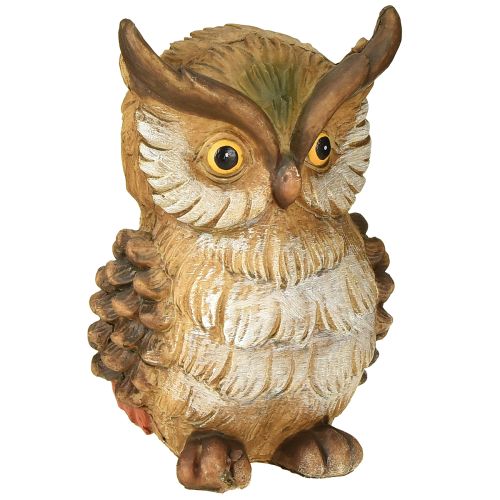 Floristik24 Decoratieve uil decoratiefiguur handbeschilderd herfstdecoratie polyresin H14cm