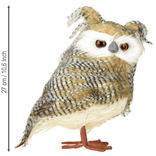 Artikel Decoratieve uil, herfst, bosdier, winterdecoratie H27cm