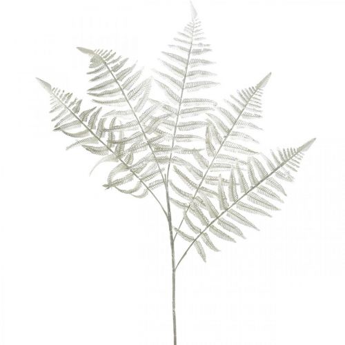 Decoratievaren kunstplant varenblad kunstvaren wit L78cm