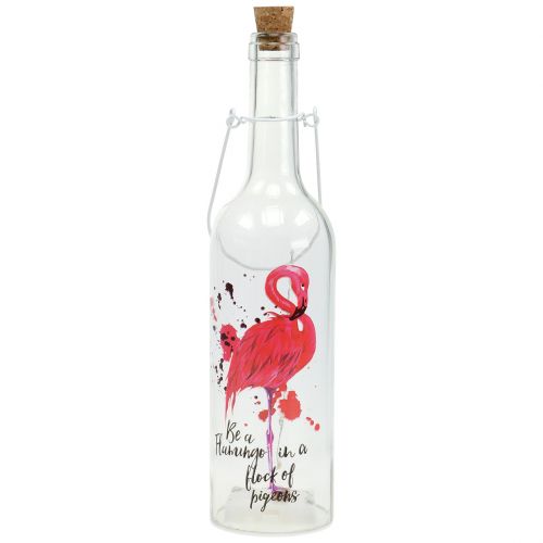 Artikel Decoratieve fles LED flamingo 37,5cm warm wit 2st