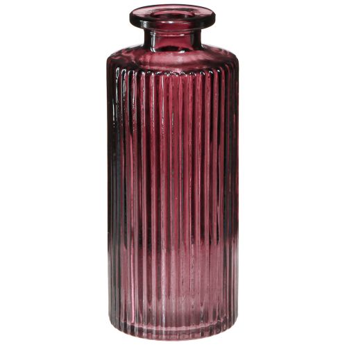 Artikel Decoratieve flesjes glas retro mini vazen Berry H13cm 6 st