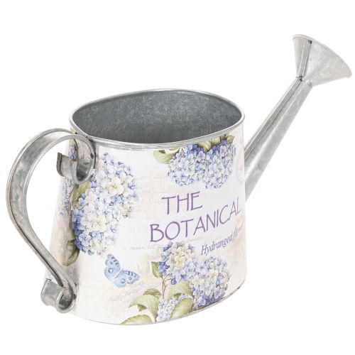 Decoratieve gieter met hortensiamotief, metaal, vintage stijl, 30x11x14,5 cm | Floristik24.nl