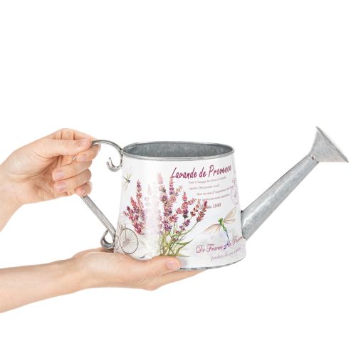 Decoratieve metalen gieter, lavendel, retro tuindesign, 30×11×14,5 cm | Floristik24.nl