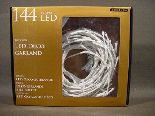 LED rieten slinger 144 lichtsnoer 1,5m koel wit
