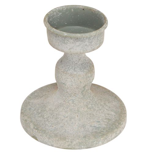 Artikel Decoratieve glazen beker metaal grijs vintage look Ø8cm H15,5cm