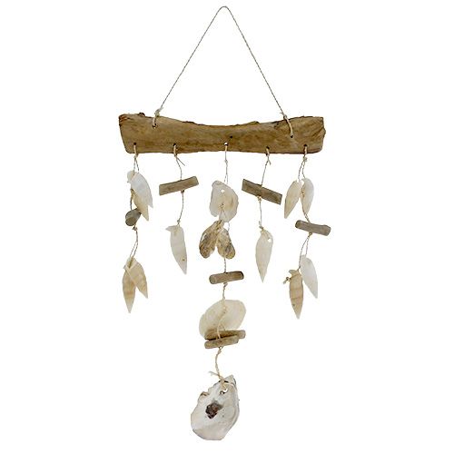 Floristik24 Decoratieve hanger met schelpen 19,5 cm x 41 cm