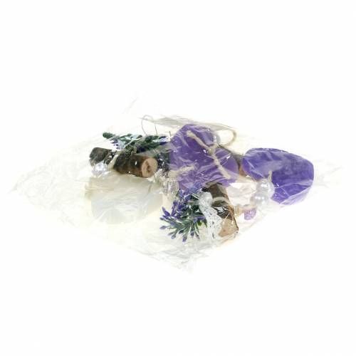 Floristik24 Decoratieve hanger violet, wit L47cm