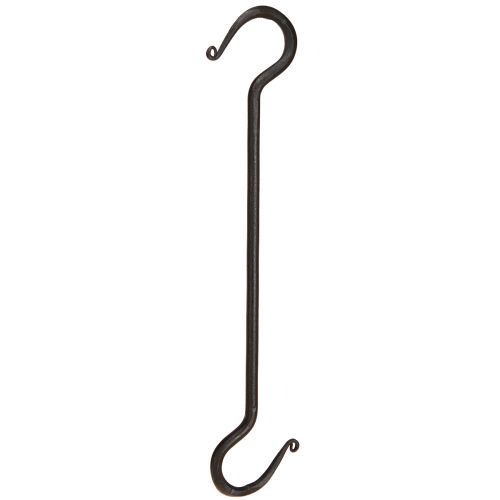 Artikel Decoratieve haak van metaal in zwart metalen haak L40cm 2st