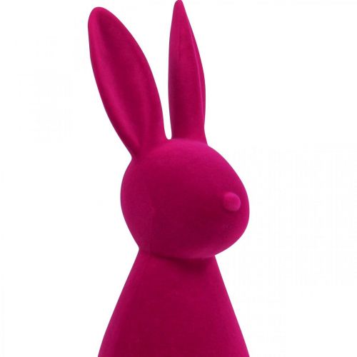 Floristik24 Decoratief Konijn Roze Decoratief Paashaasje – 2e keus – Gevlokt H47cm