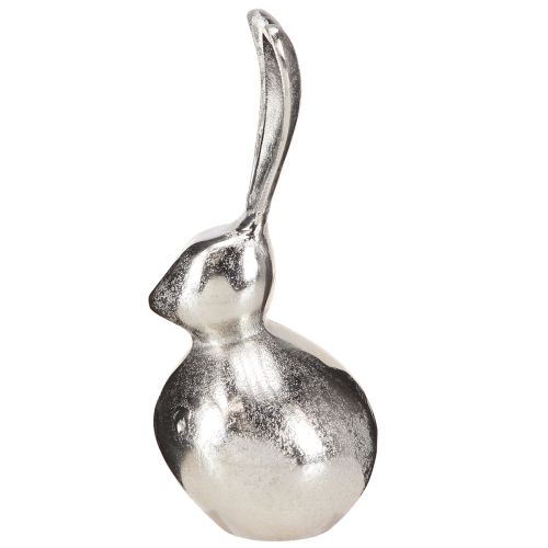 Artikel Decoratief Konijn Metaal Pasen in Zilver Rond Ø12cm H25cm